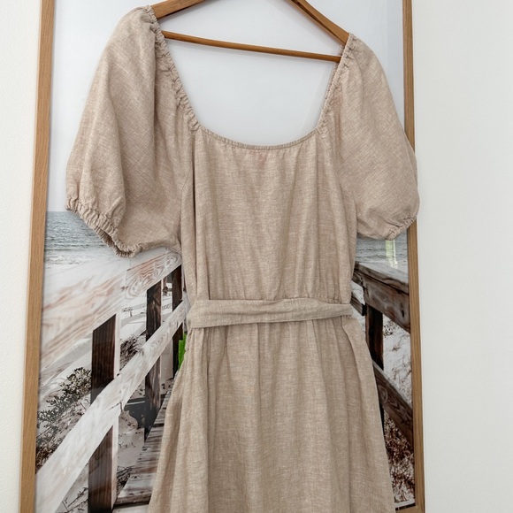 JOE FRESH Linen Blend Midi Button Front Dress - Picture 9 of 12